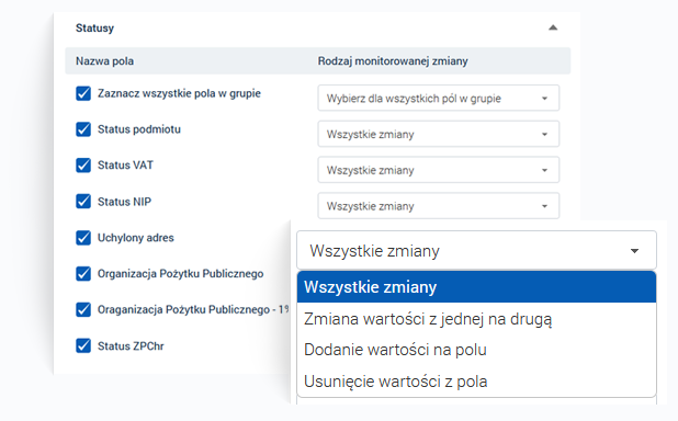 Twórz grupy odpisów