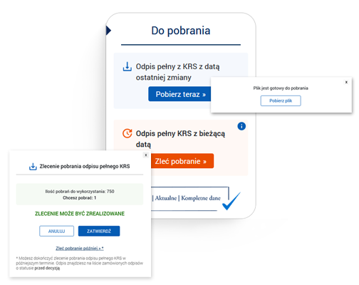 Pobieranie odpisów: z datą ostatniej zmiany lub wypis z bieżącą datą